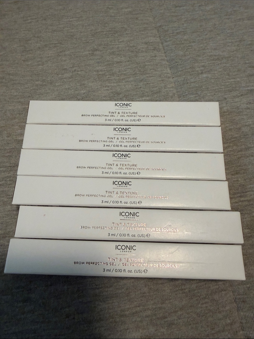 Set of 6 ICONIC Tint & Texture Brow Perfecting Gel-All are Chestnut Brown